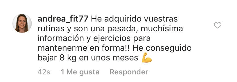 Todas las Rutinas de Entrenamiento 11 testimonio