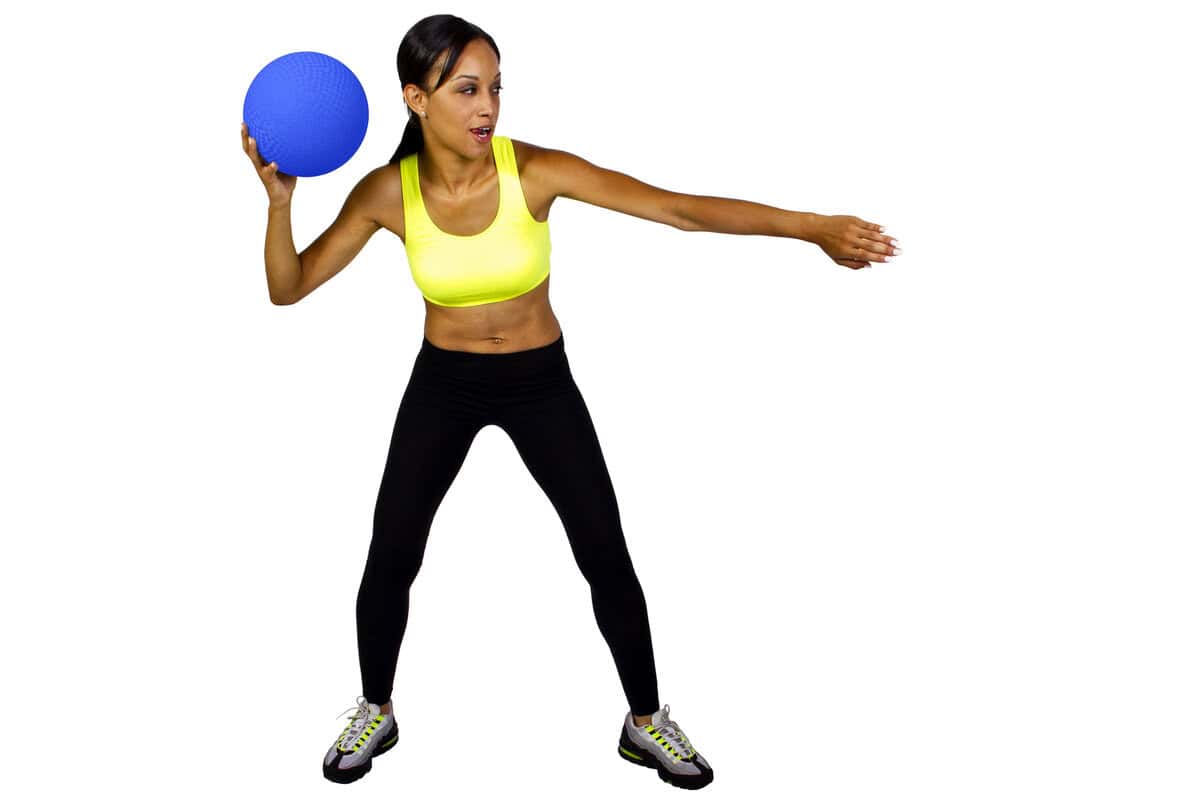 Jugadora dodgeball femenino