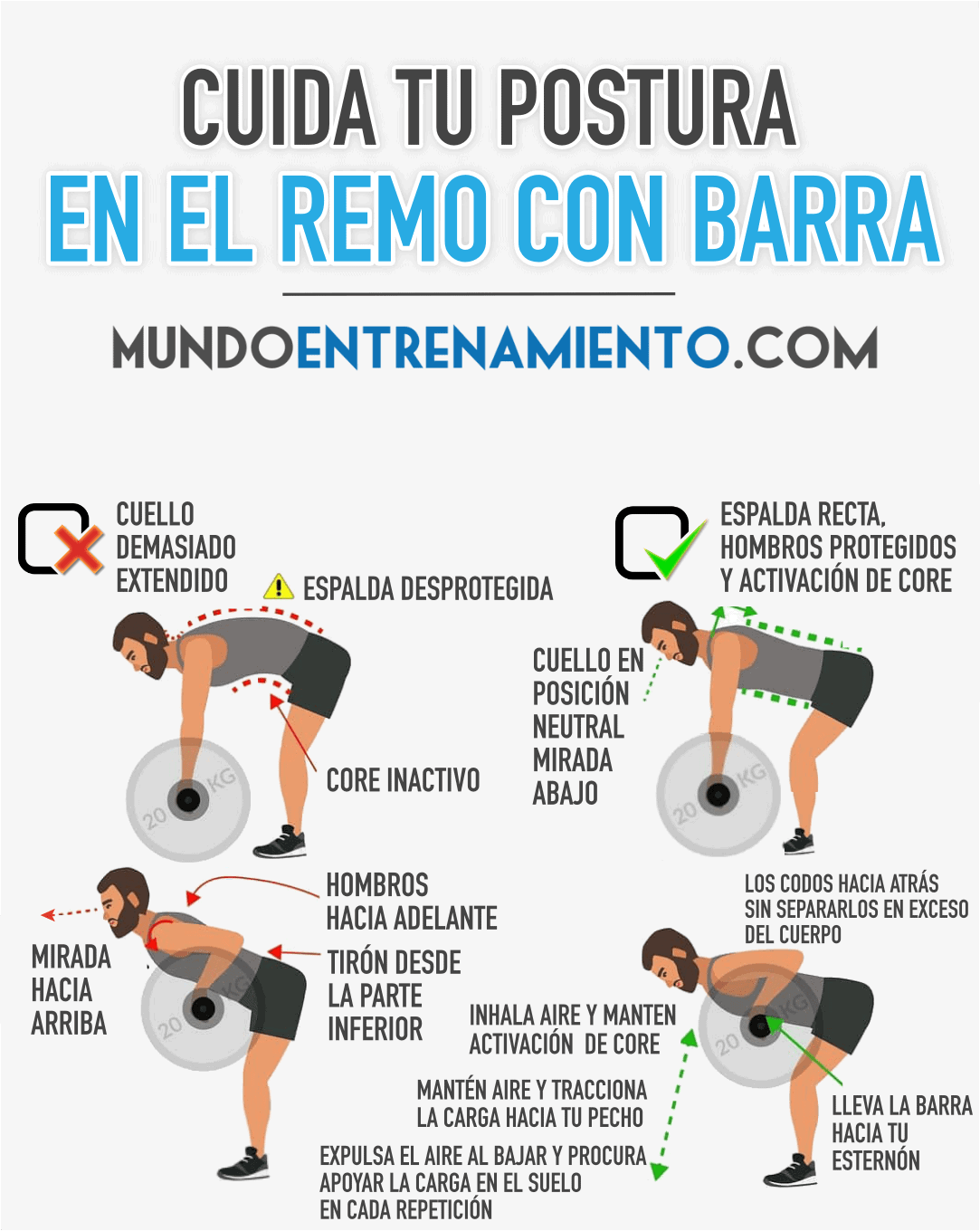 Remo Con Barra 5 Errores Comunes Mundo Entrenamiento 0617