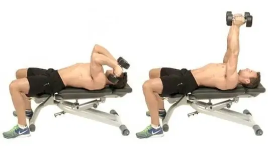 Press francés para triceps es una extensión - Totemfit