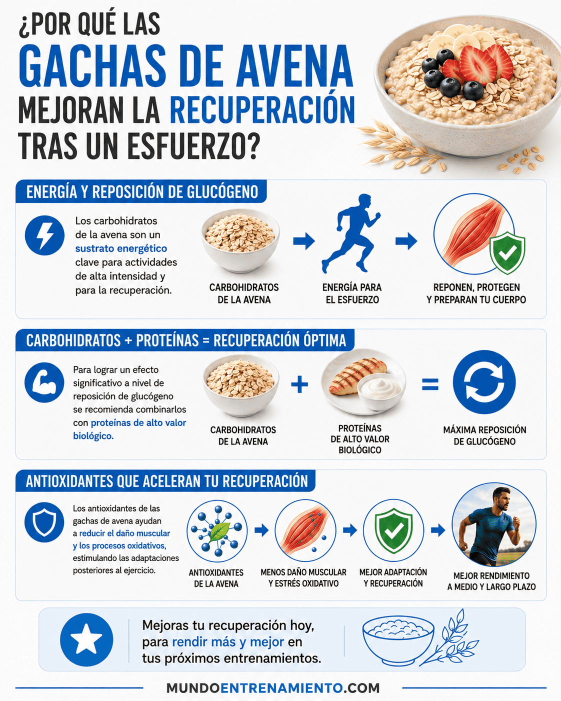 Gachas de avena: Guía nutricional, 3 beneficios y recetas Beneficios gachas de avena