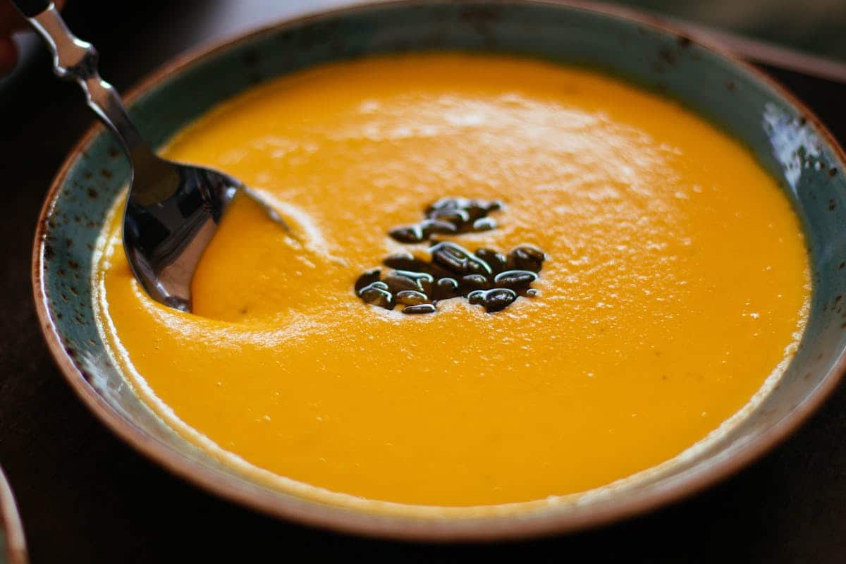 crema de calabaza y zanahoria