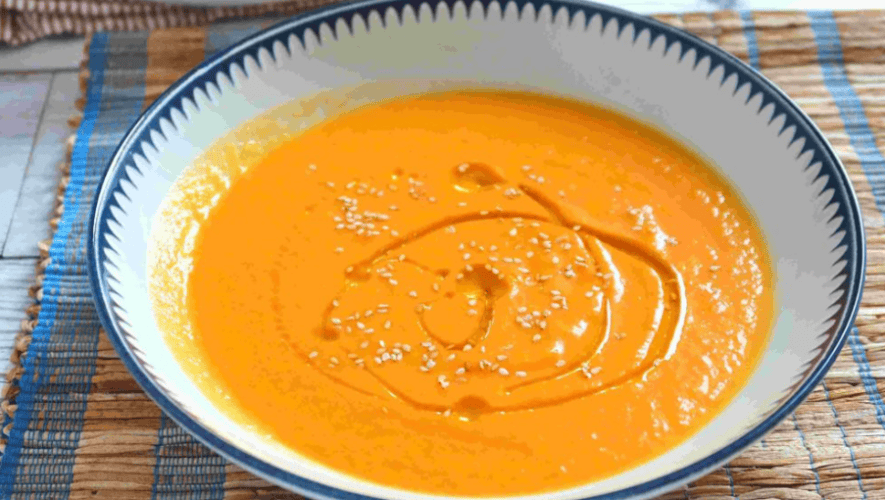 Crema casera de calabaza y zanahoria