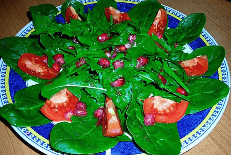 Ensalada con diente de león