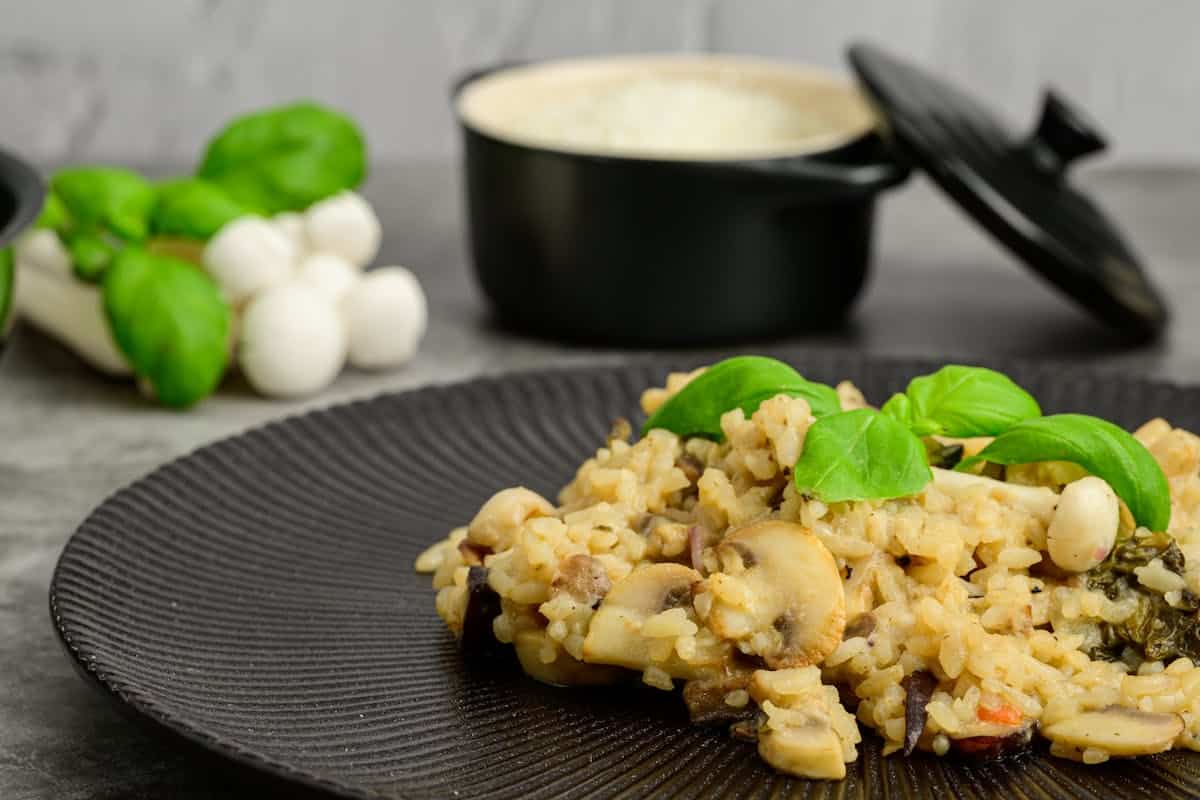 Risotto de jamón ibérico y setas