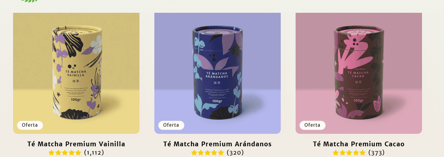 té matcha sabores