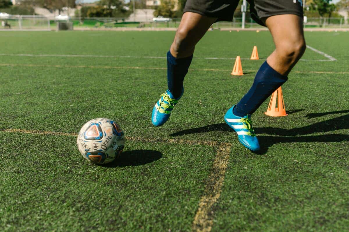cambio de dirección en el fútbol