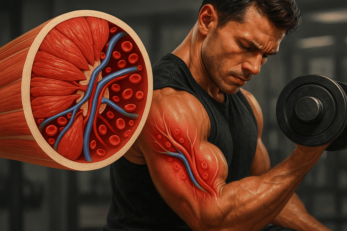congestión muscular en el entrenamiento de fuerza.