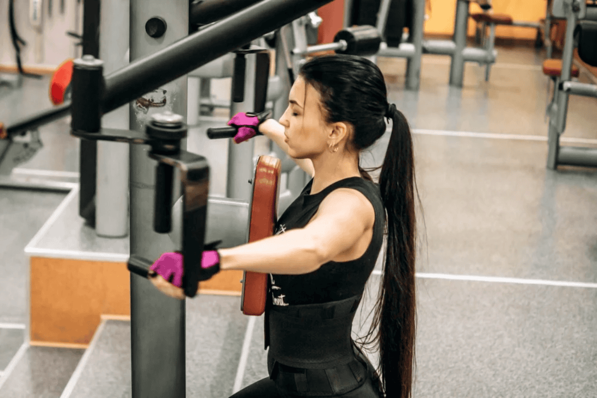 Ejercicio gym vuelos laterales