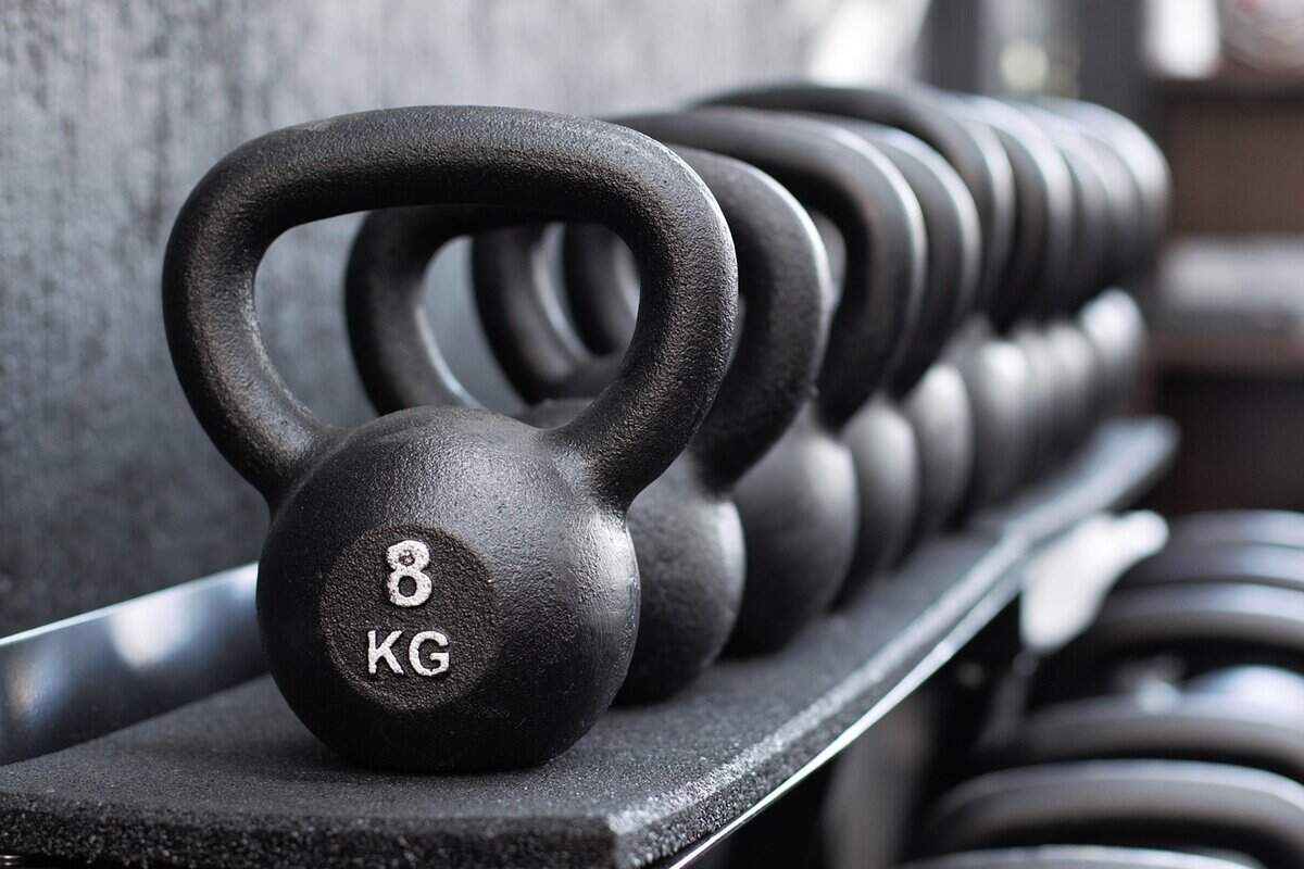Material para kettlebell swing americano.