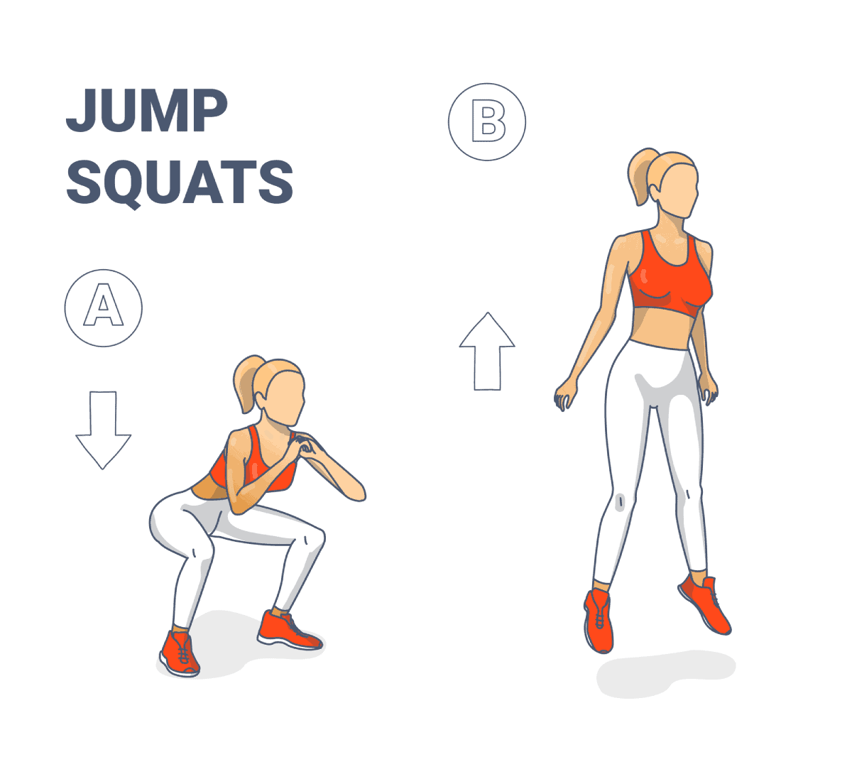 Jumping jacks: 4 variedades y sus principales beneficios Sentadillas con salto
