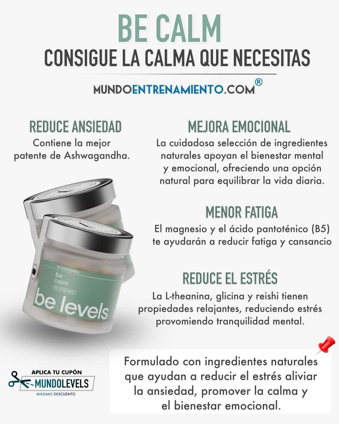 Adaptogenos naturales: tipos y beneficios Beneficios be calm