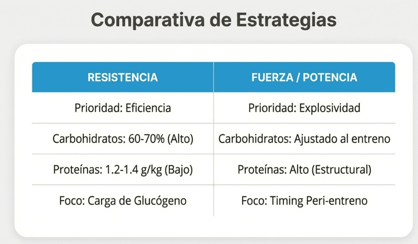 Macronutrición aplicada al entrenamiento deportivo Comparativa estrategias rendimiento deportivo