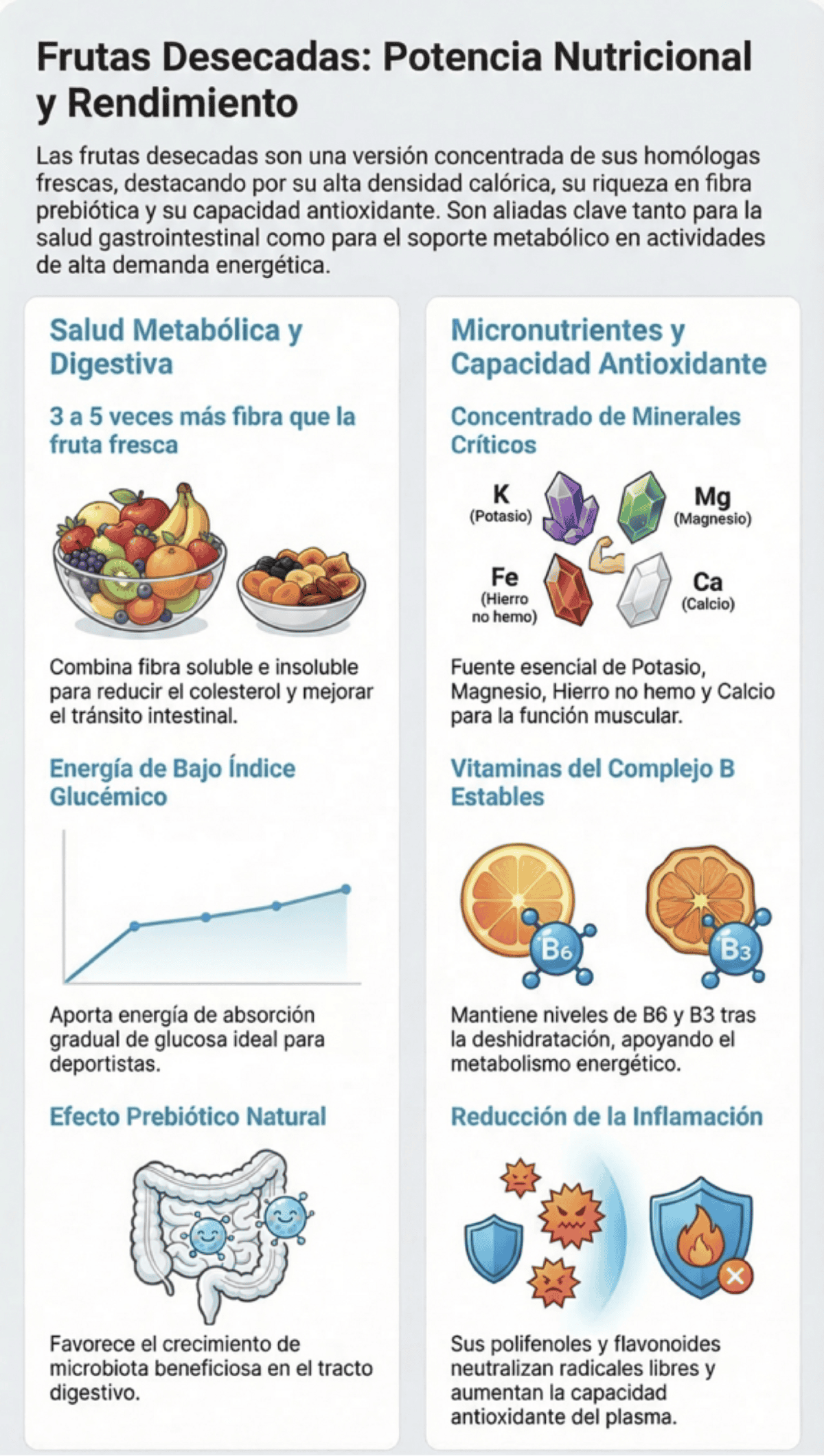Frutas desecadas: tipos y beneficios para la salud Beneficios frutas desecadas
