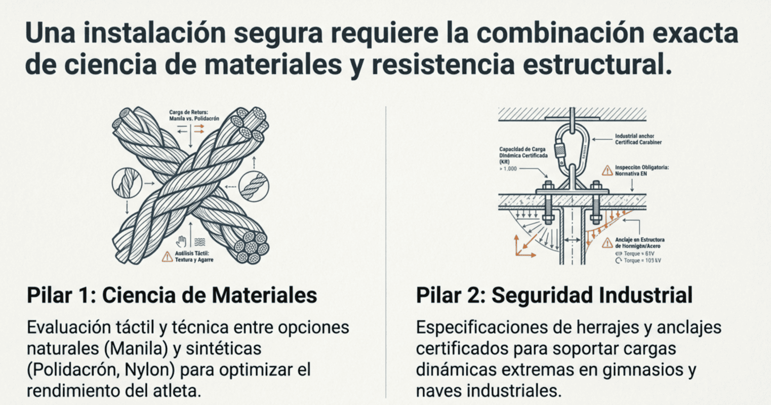 Ropes to climb: tipos y 3 beneficios en el entretenimiento Seguridad cuerdas entrenamiento