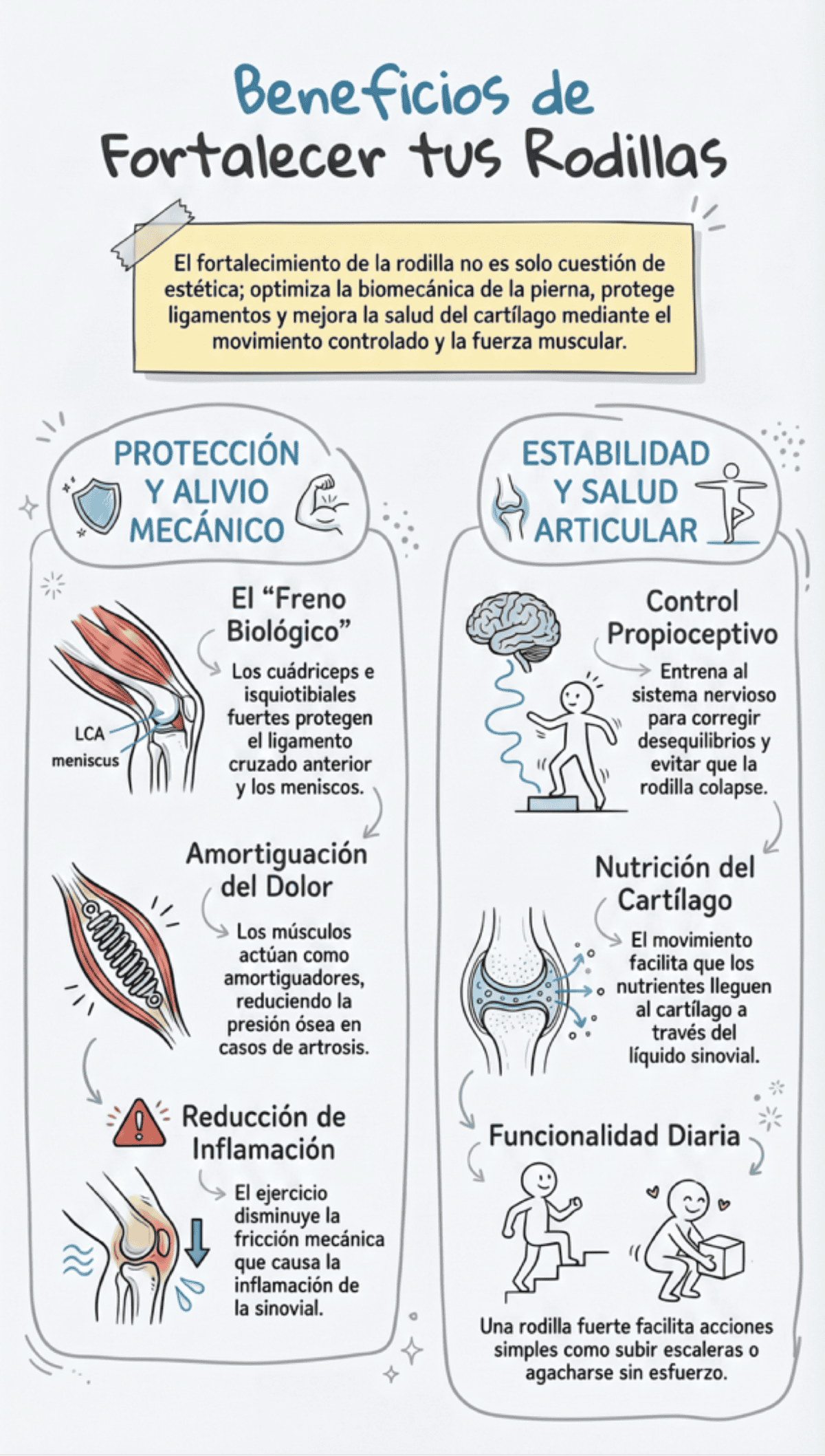 Beneficios fortalecer rodillas
