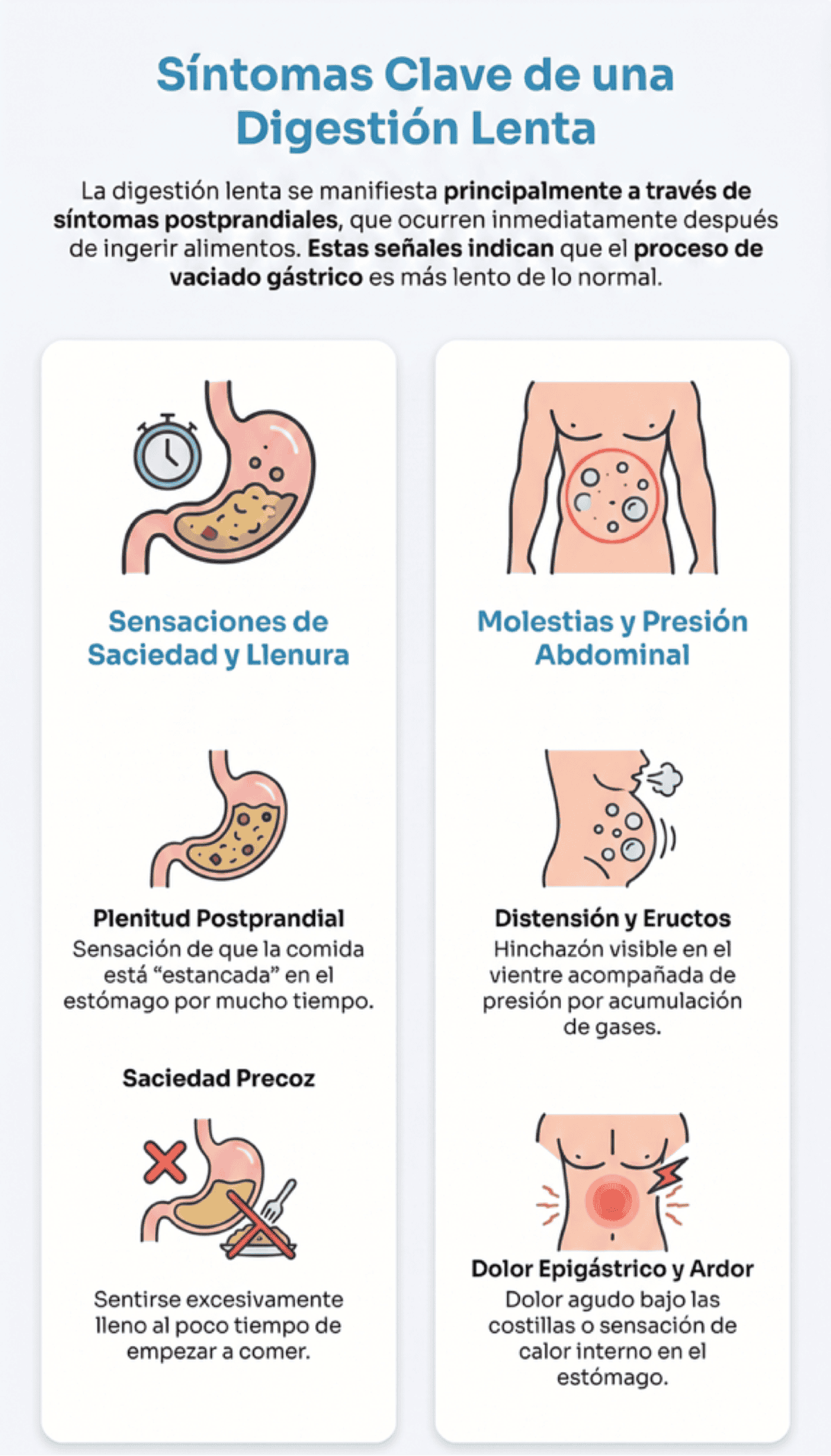 Síntomas digestiones lentas