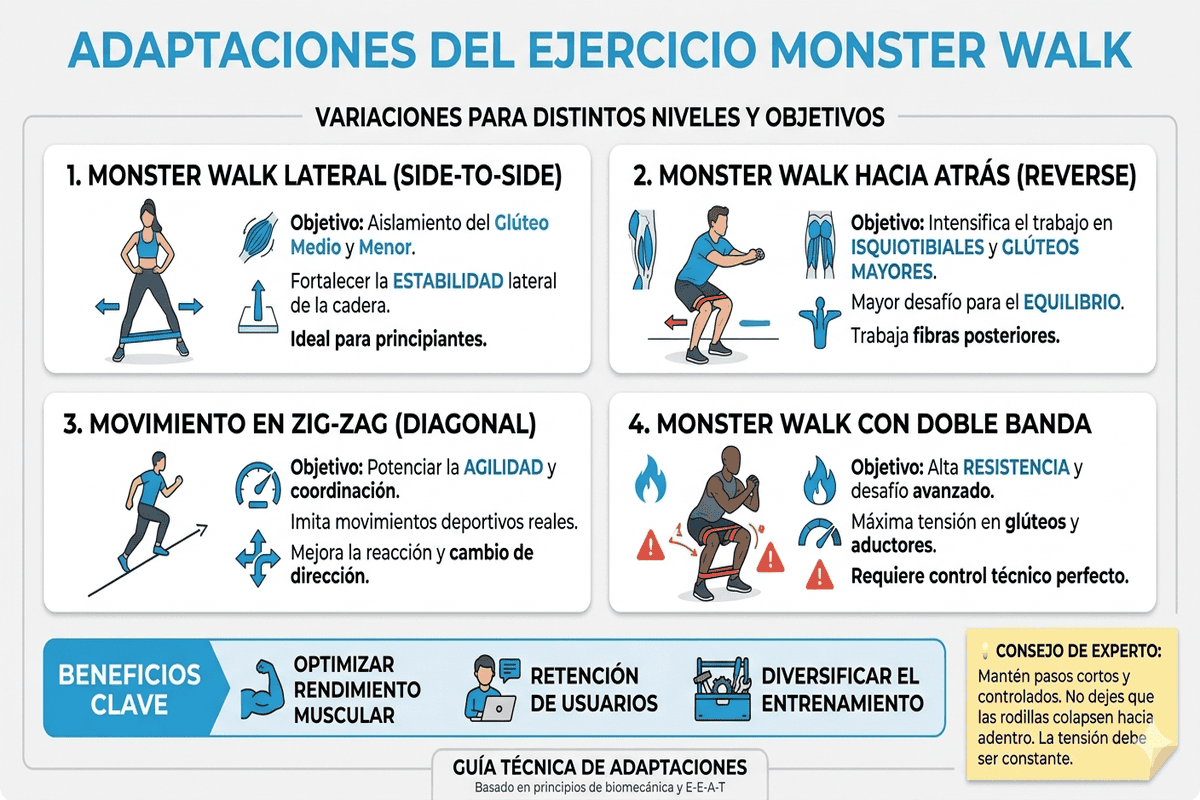 Monster Walk: 1 Guía definitiva para glúteos de hierro Adaptaciones Monster walk