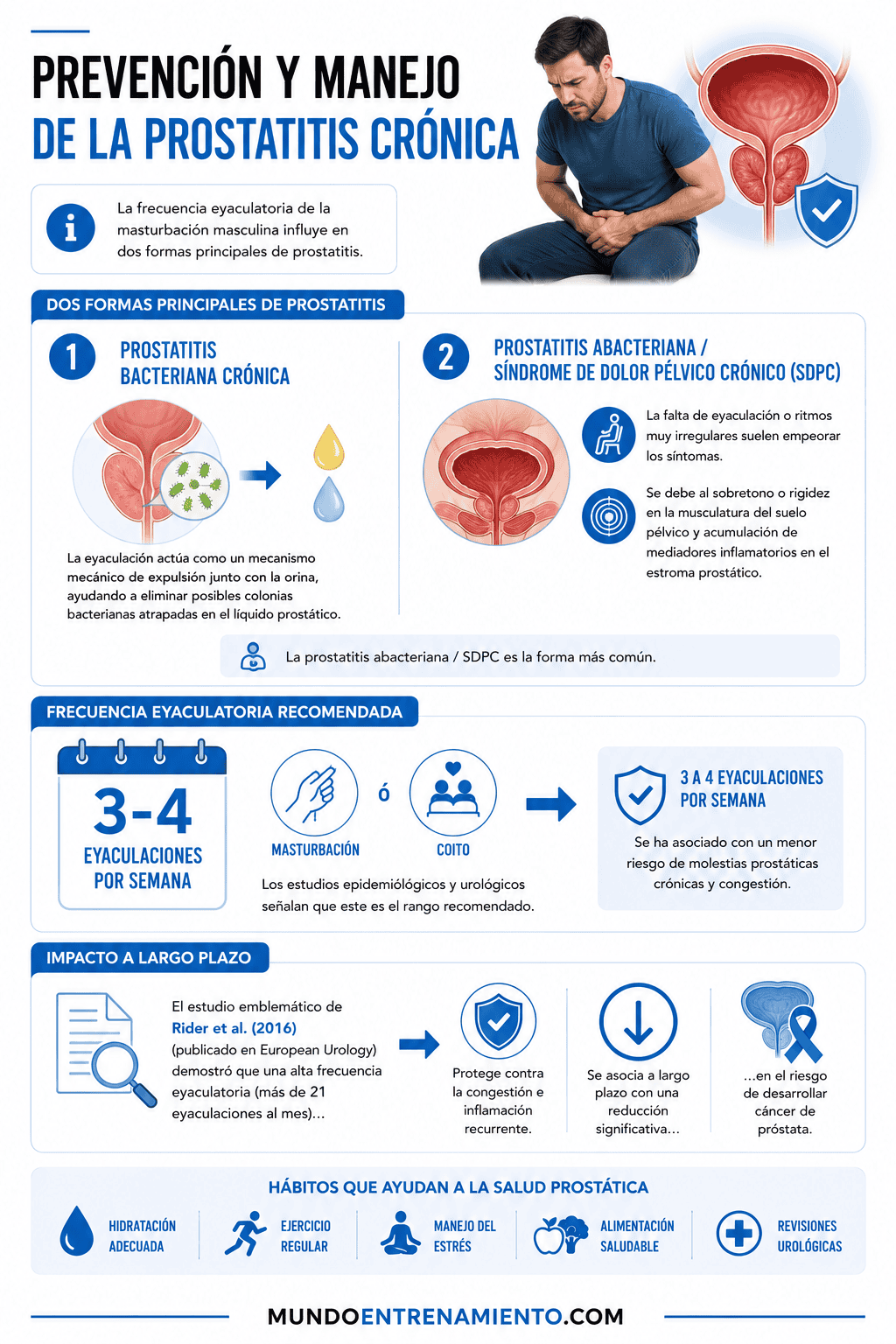 Guía sobre masturbación masculina y rendimiento deportivo Prostatitis crónica