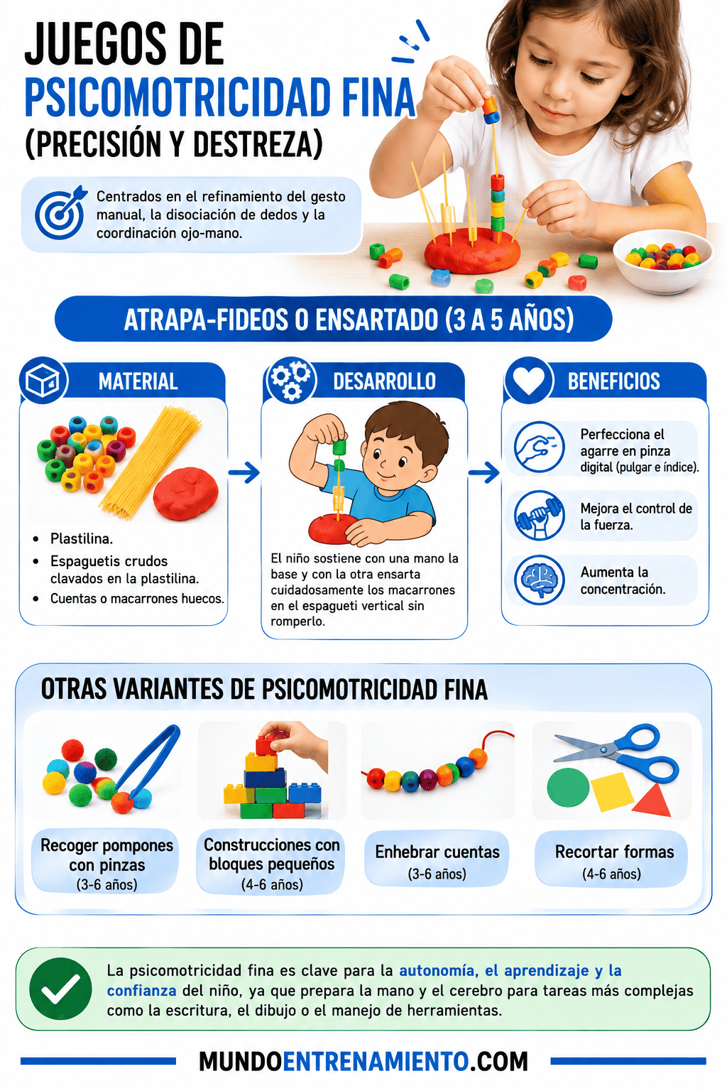 Juegos motores en educación física-【5 Propuestas】 Psicomotricidad fina infantil