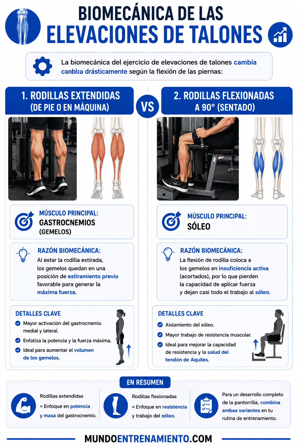 Elevaciones de talones: beneficios, técnica y variaciones Biomecánica talones