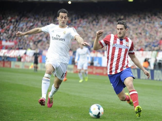 Defensa zonal ante balón lateral 1 Koke y Arbeloa